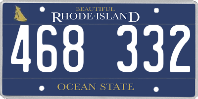RI license plate 468332