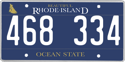 RI license plate 468334