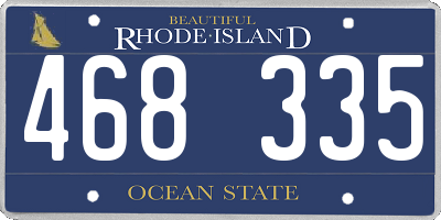 RI license plate 468335