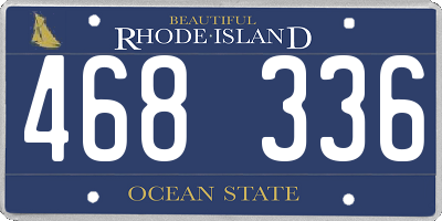 RI license plate 468336