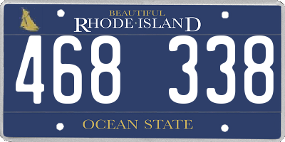 RI license plate 468338