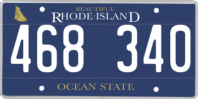 RI license plate 468340