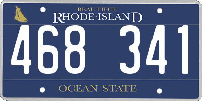 RI license plate 468341
