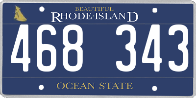 RI license plate 468343
