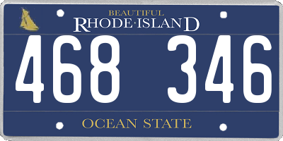 RI license plate 468346