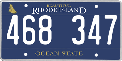 RI license plate 468347