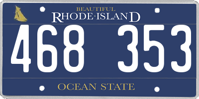 RI license plate 468353