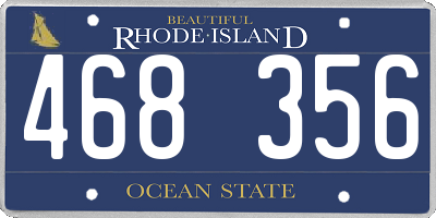 RI license plate 468356