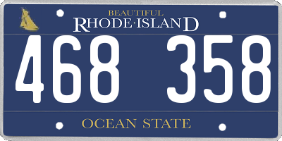 RI license plate 468358