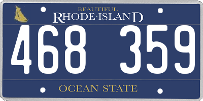 RI license plate 468359