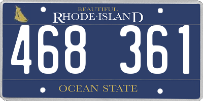 RI license plate 468361