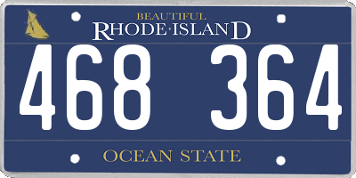 RI license plate 468364