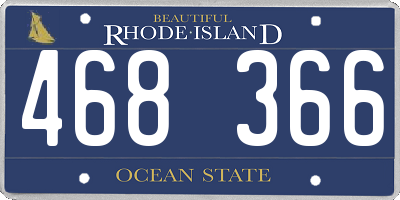 RI license plate 468366