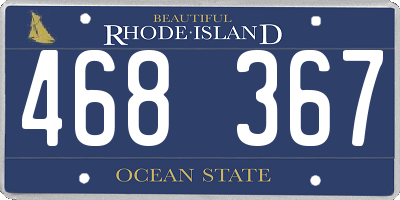 RI license plate 468367