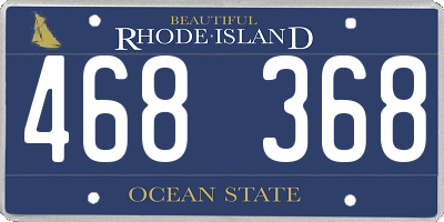 RI license plate 468368