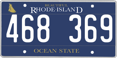 RI license plate 468369