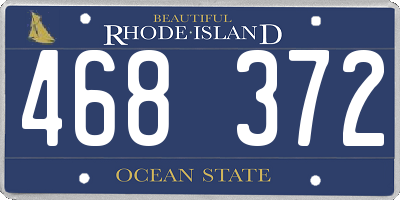 RI license plate 468372