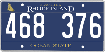 RI license plate 468376