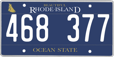 RI license plate 468377