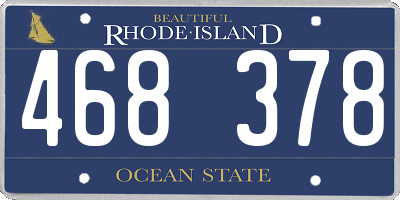 RI license plate 468378