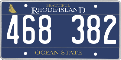 RI license plate 468382
