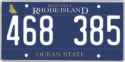 RI license plate 468385