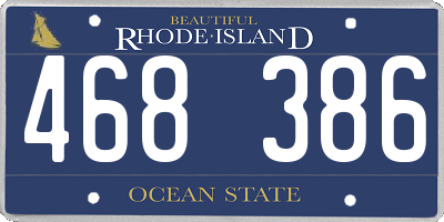 RI license plate 468386