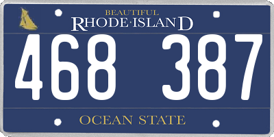 RI license plate 468387