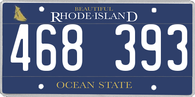 RI license plate 468393