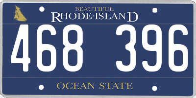 RI license plate 468396