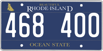 RI license plate 468400