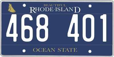 RI license plate 468401