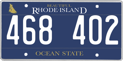 RI license plate 468402