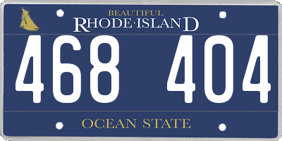 RI license plate 468404