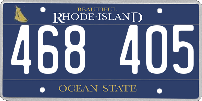 RI license plate 468405