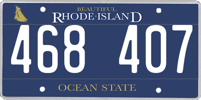 RI license plate 468407