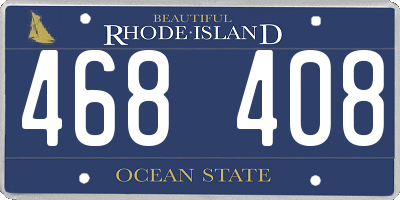 RI license plate 468408