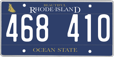 RI license plate 468410