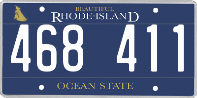 RI license plate 468411