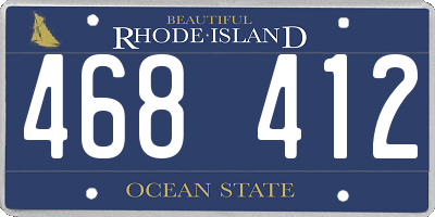 RI license plate 468412