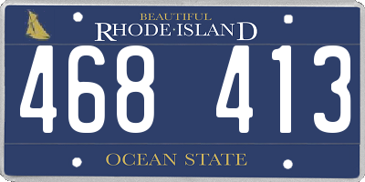 RI license plate 468413