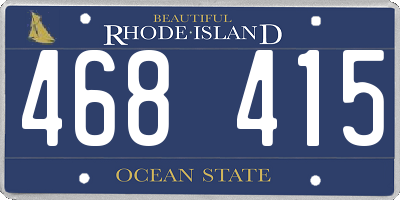 RI license plate 468415