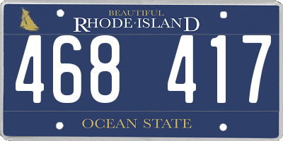 RI license plate 468417