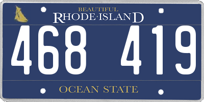 RI license plate 468419
