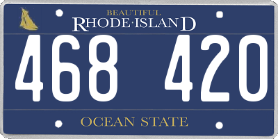 RI license plate 468420