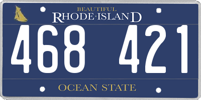 RI license plate 468421