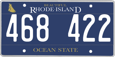 RI license plate 468422