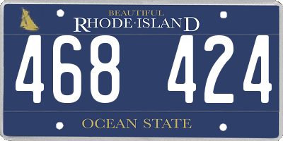 RI license plate 468424