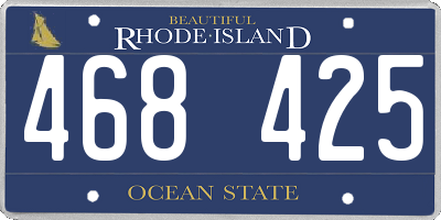 RI license plate 468425