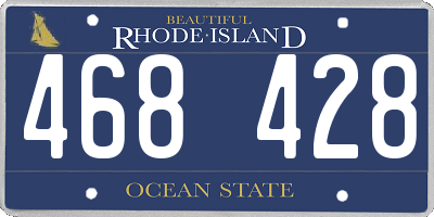 RI license plate 468428